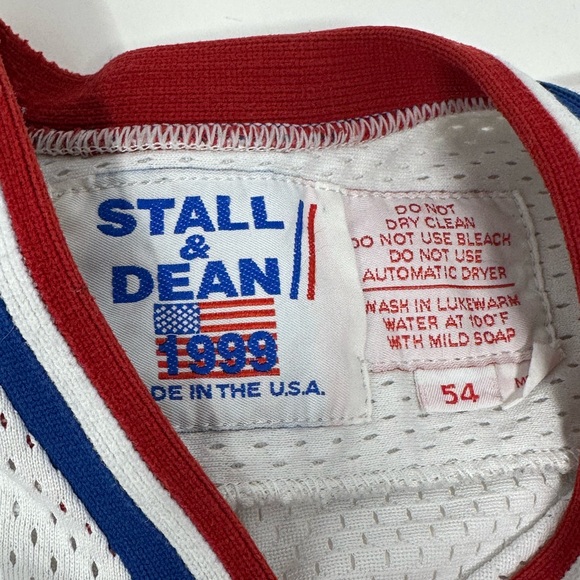 Rare STALL & DEAN Vintage 1999 Hockey Jersey Big Blue Sz 54 (L) Game Worn USA Y6 - Picture 4 of 7
